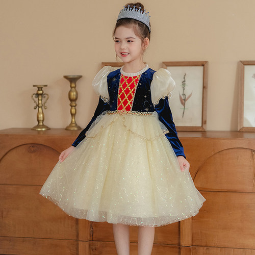 女童公主裙秋季白雪公主连衣裙