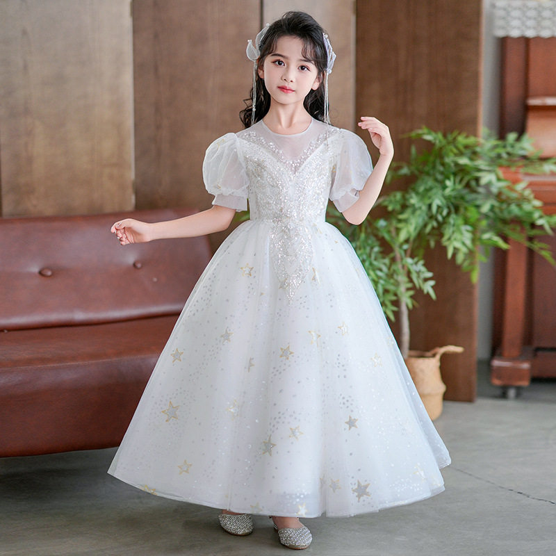 女童礼服裙夏季儿童钢琴演奏晚礼服花童婚礼轻奢小众小女孩蓬蓬裙