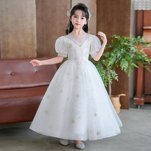 女童礼服裙夏季儿童钢琴演奏晚礼服花童婚礼轻奢小众小女孩蓬蓬裙