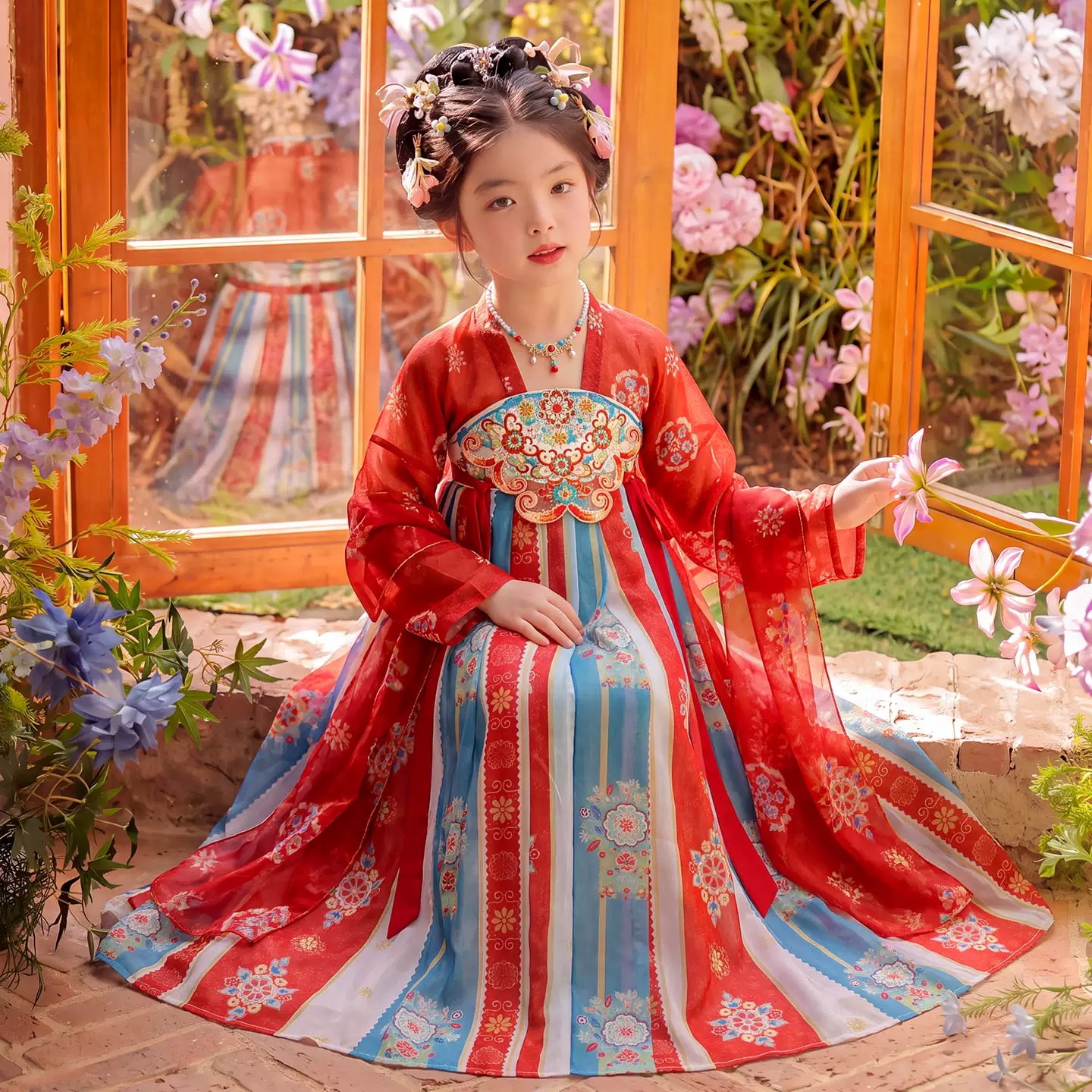 汉服女童秋季古风襦裙绝美古装裙