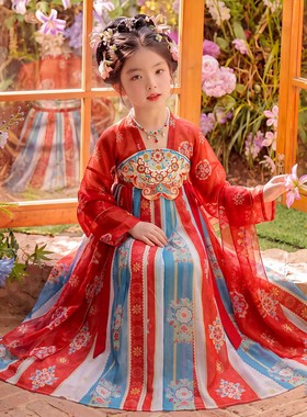 汉服女童秋季古风襦裙绝美古装裙