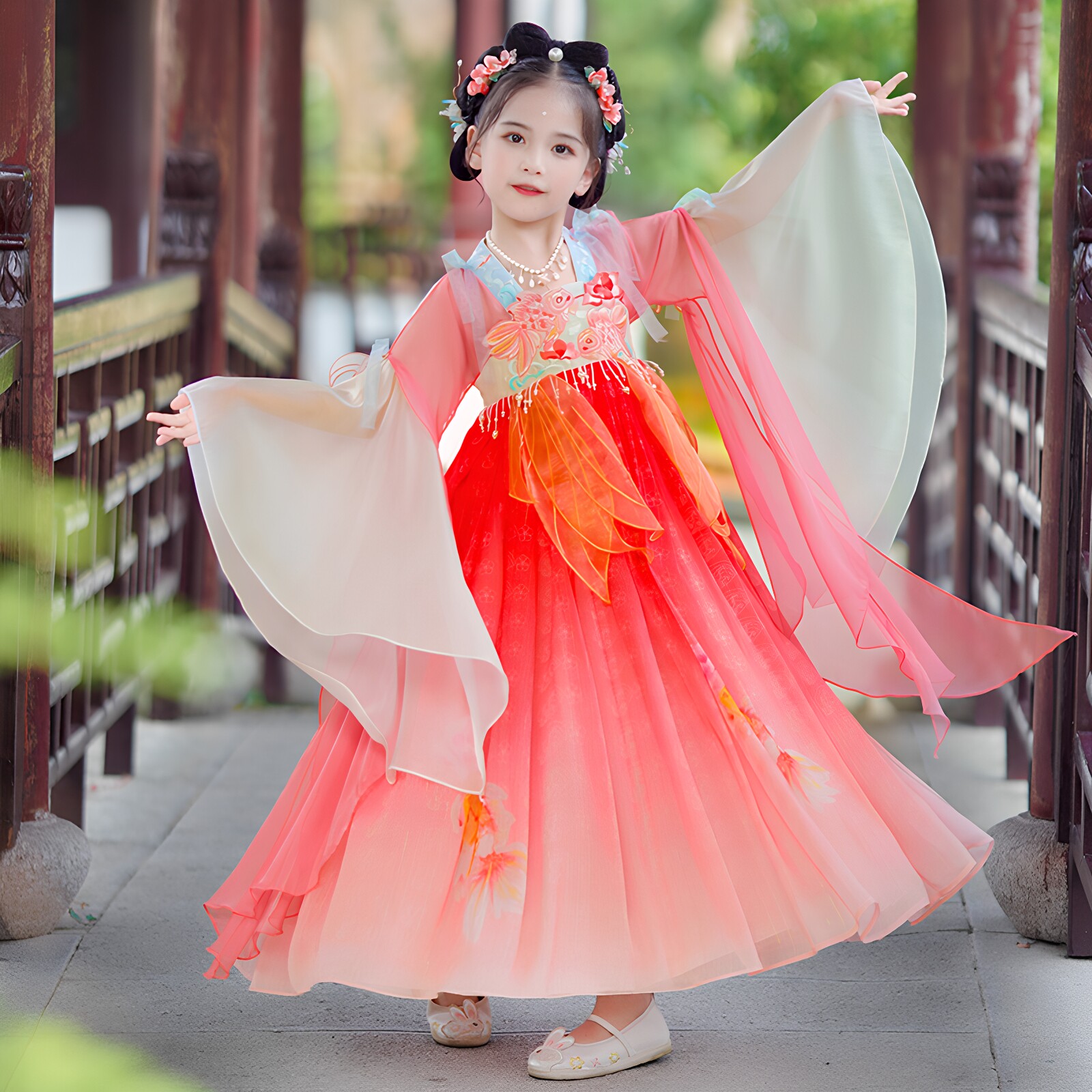 汉服女童春秋裙子儿童中国风唐装