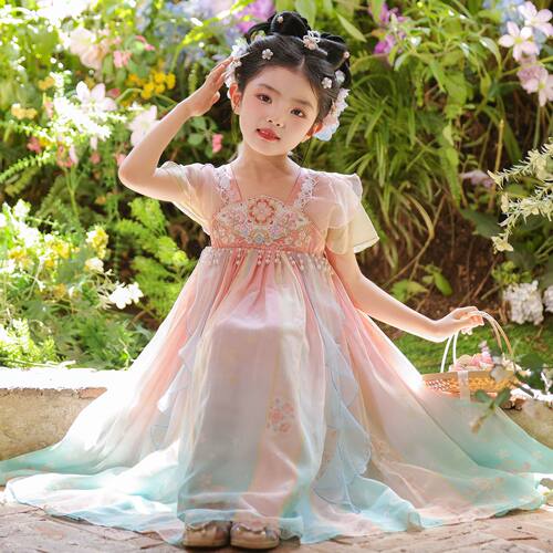 女童汉服夏季新款儿童古风连衣裙