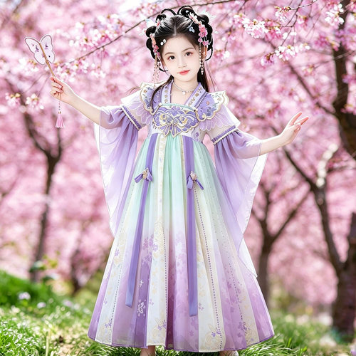 女童汉服古风公主裙夏季演出服装