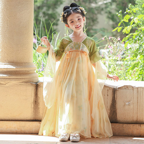女童汉服夏季新款中国风短袖襦裙