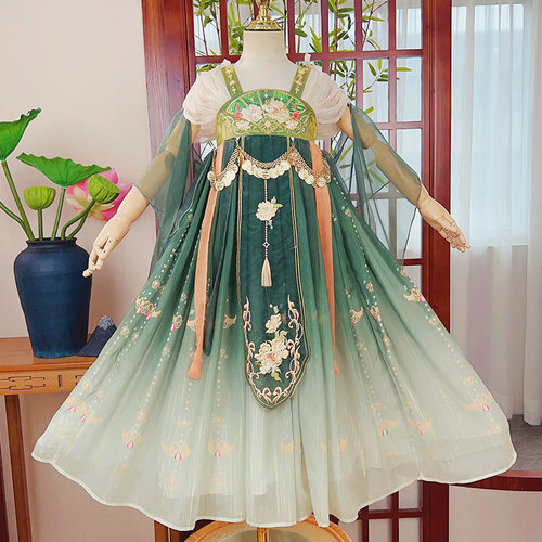 女童汉服夏季儿童古装连衣裙夏款