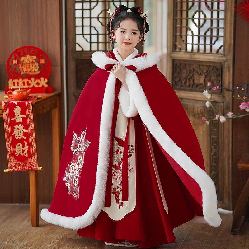 汉服女童冬季拜年服2026新款儿童中国风新年唐装女孩过年喜庆衣服