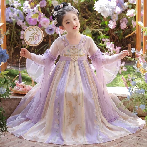 女童汉服夏季新款超仙古风连衣裙