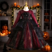 女童高端礼服儿童蓬蓬生日公主裙花童婚礼主持人万圣节钢琴演出服