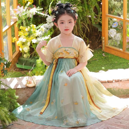 女童汉服夏季超仙襦裙古装连衣裙