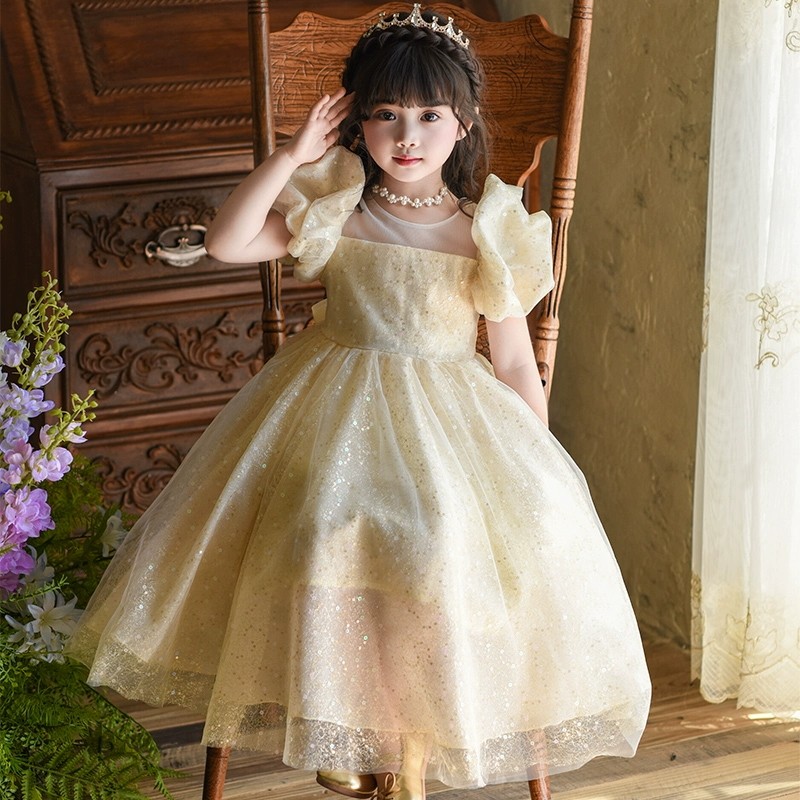 女童礼服高端轻奢小众公主裙夏季2026新款儿童连衣裙女孩蓬蓬纱裙