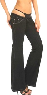 显瘦喇叭休闲牛仔长裤 客衣都加大码 2025超低腰修身 女款 K156 男