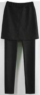 长裤 客衣都加大码 休闲健身运动打底裙装 2025假两件套修身 E005 女装