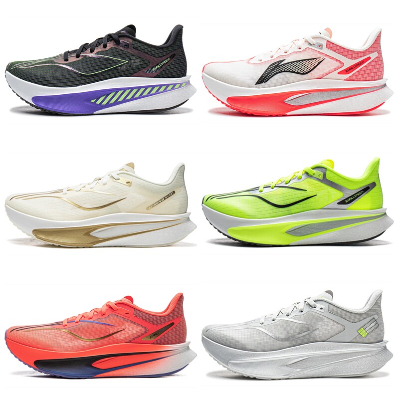 李宁跑步鞋女飞电6 CHALLENGER女子䨻丝轻量回弹竞速跑鞋ARMW004