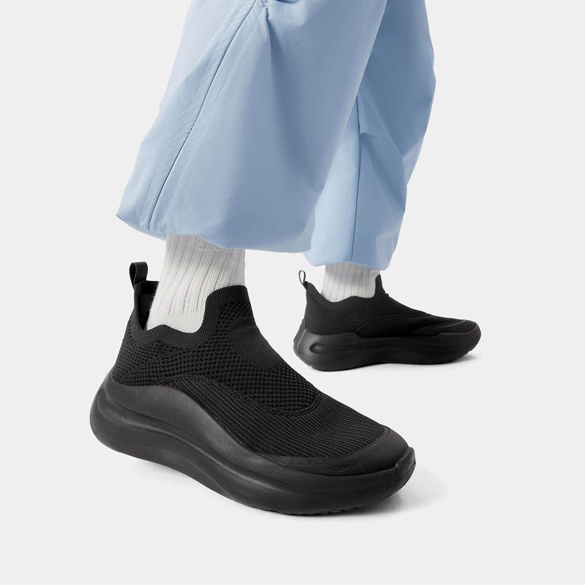李宁2025新款云浪slip on男子软弹舒适一脚蹬潮流休闲鞋AGLV027 - 实物图