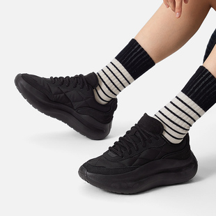 李宁云浪lace休闲鞋女鞋2024冬季款复古软底雅丹风运动鞋AGLU300