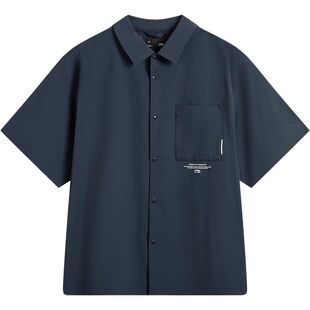 李宁衬衫2025夏季新品男子冰感舒适吸湿排汗宽松休闲短袖 ASHV047