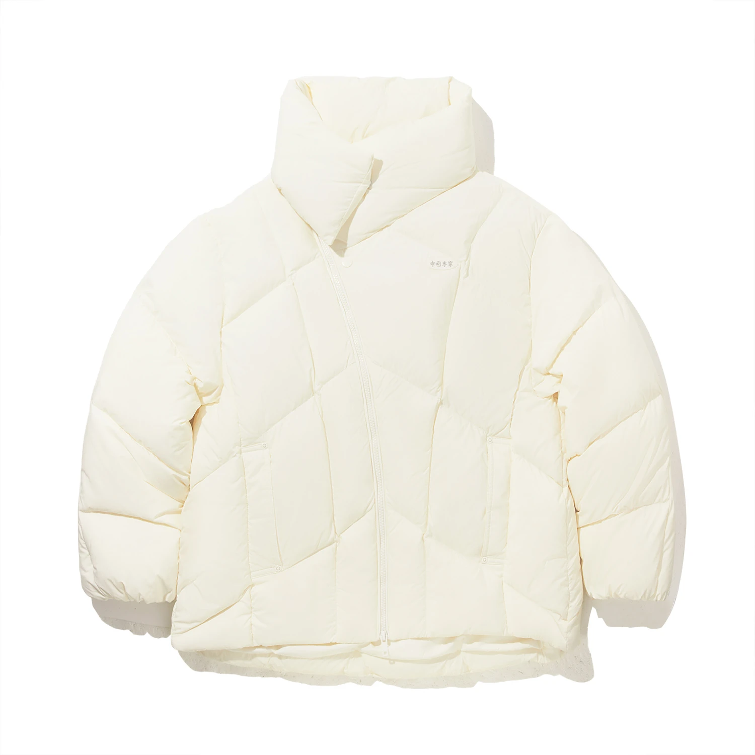 中国李宁女子2025新款保暖宽松90%鸭绒短羽绒服AYMV540-1