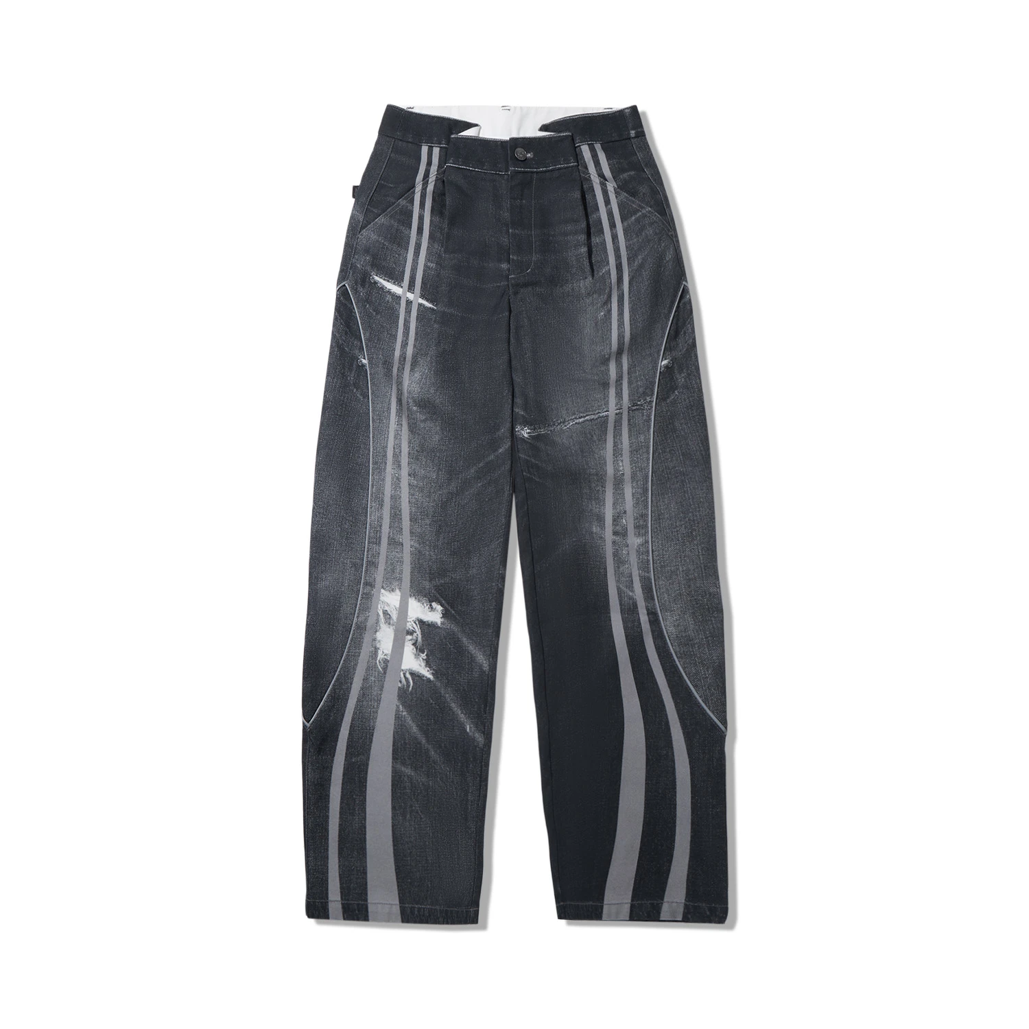 中国李宁ANDERSSON BELL联名系列女子直筒宽松休闲长裤AKXV410