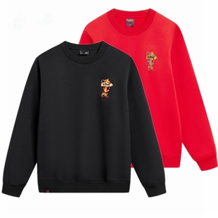 李宁日进斗金卫衣男款 本命年套头红色衣服AWDU051 2024龙年新款