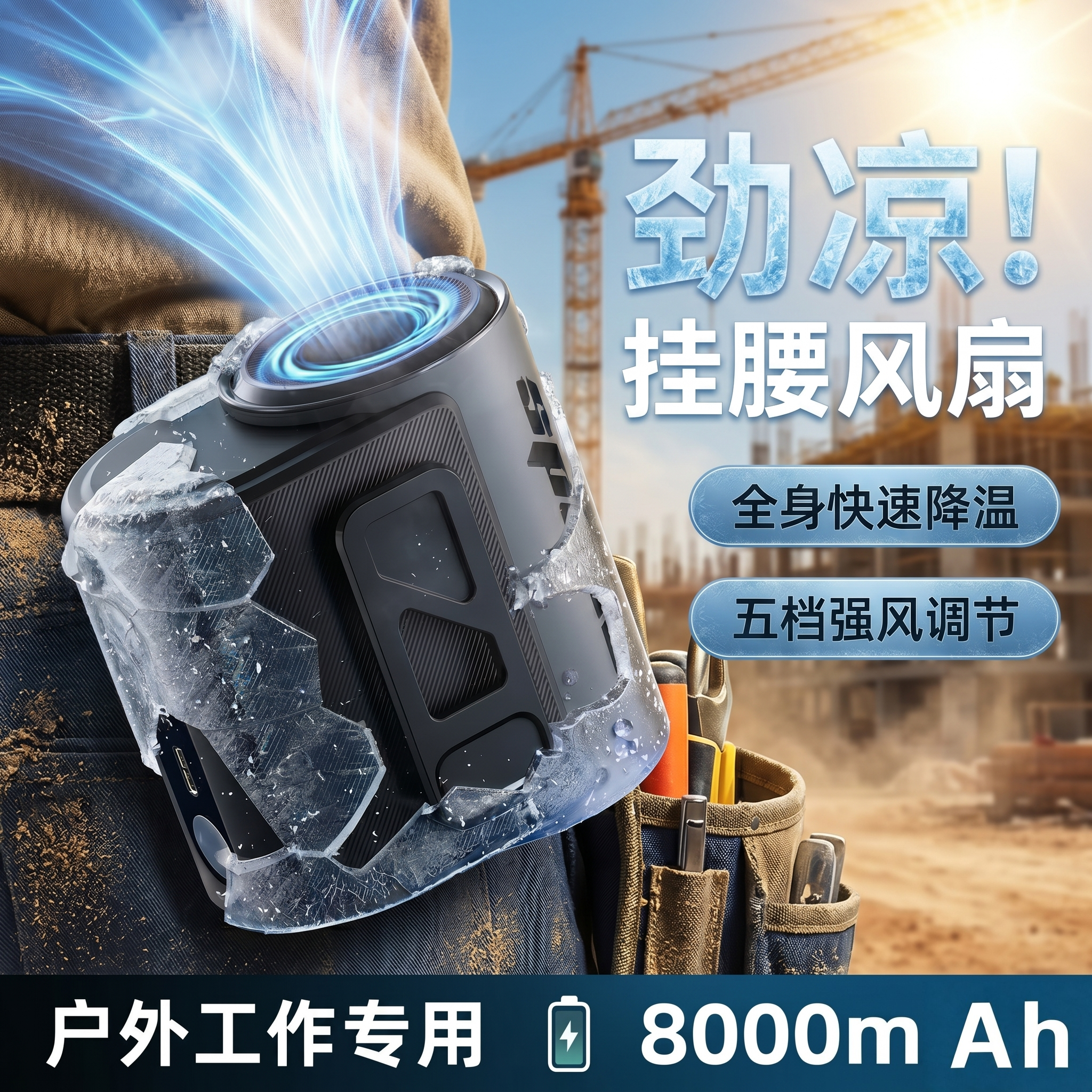 户外挂腰挂脖风扇高温作业