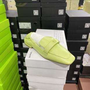 意大利轻奢专柜正品F羊皮时尚单鞋8813绿色