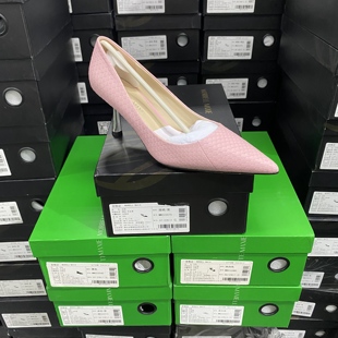 美国设计师买手高奢品牌G蛇皮高定细跟时装气质高跟鞋1120粉色