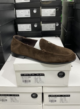 实体专柜意大利设计师轻奢品牌羊皮百搭平底单鞋9045深咖