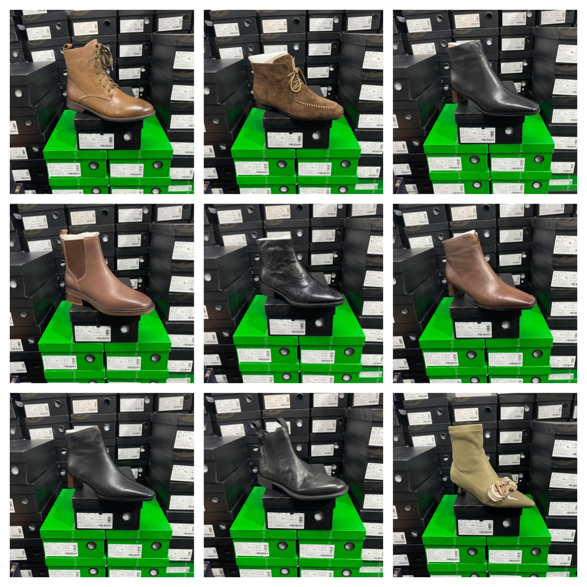 意大利手工真牛羊皮短靴高矮方跟拉链套筒短靴38码合集391-403号