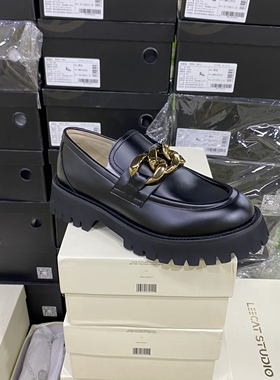 LS专柜正品H磨砂牛皮玛丽珍乐福单鞋1105黑色