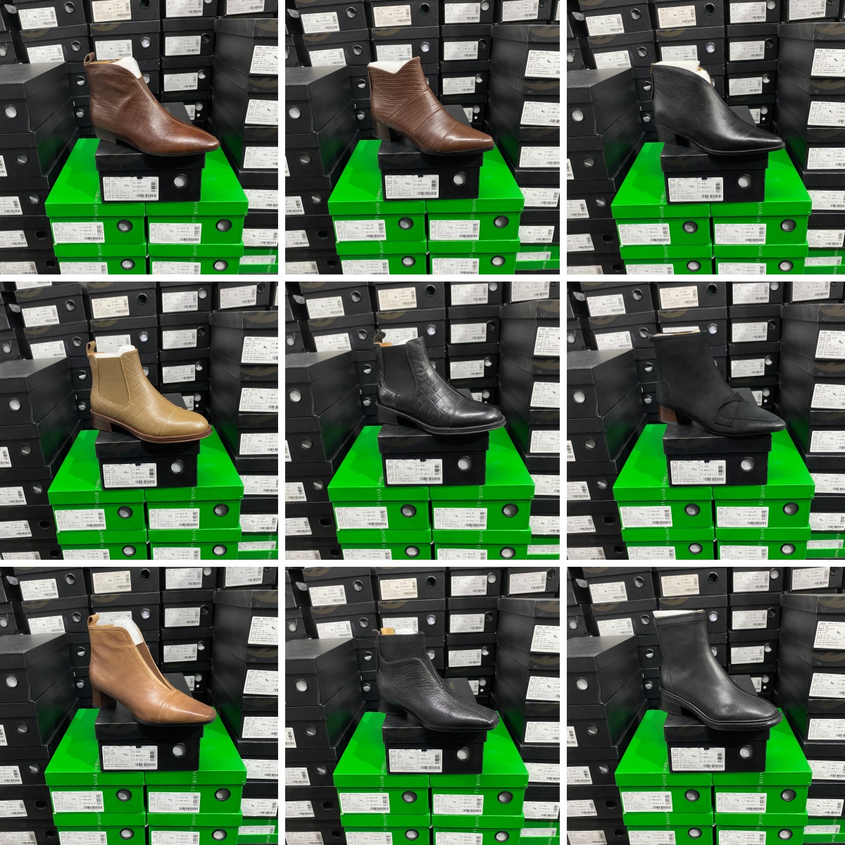 意大利手工真牛羊皮短靴高矮方跟拉链套筒短靴36码合集313-336号