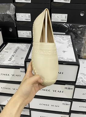 意大利高奢进口品牌小羊皮渔夫鞋平底鞋201050卡其色