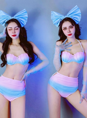 新款酒吧ds演出服gogo领舞性感派对夜场气氛组dj舞台装比基尼套装