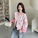 新款！2026春季【马上有钱】提花风短外套C220-P150K248，女装短外套，2C320