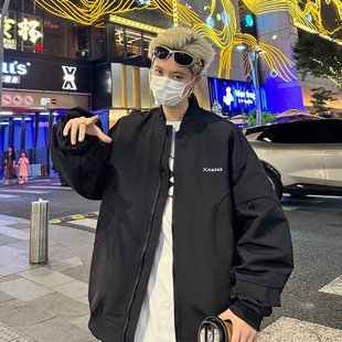 新款 2025秋季 棒球服外套男女潮流百搭宽松休闲飞行员立领夹克上衣