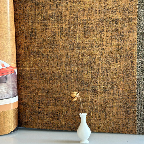 高端无缝墙布金褐金棕色黄铜褐色