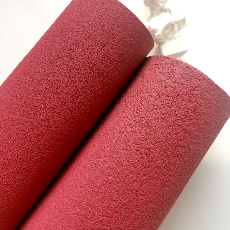 现代简约纯色中国红深红大红墙布客厅卧室背景墙暗红枣红复古红