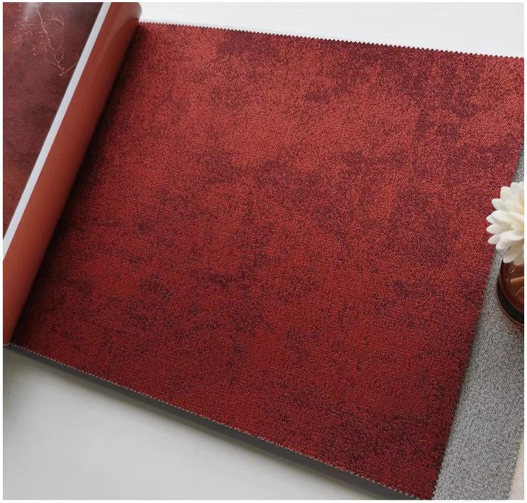 复古暗红色墙布壁布美式斑驳红黑