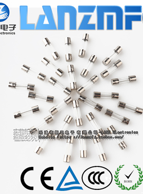 LANZMFG朗正/玻璃保险管10A250V尺寸大小5*20优质保险丝带认证