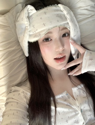 Lonely Dance甜妹兔耳朵花边眼罩ins风卡通可爱学生元气少女睡觉