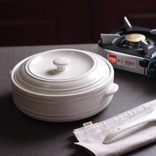 日式风陶瓷明火熬粥煲仔饭浅汤锅