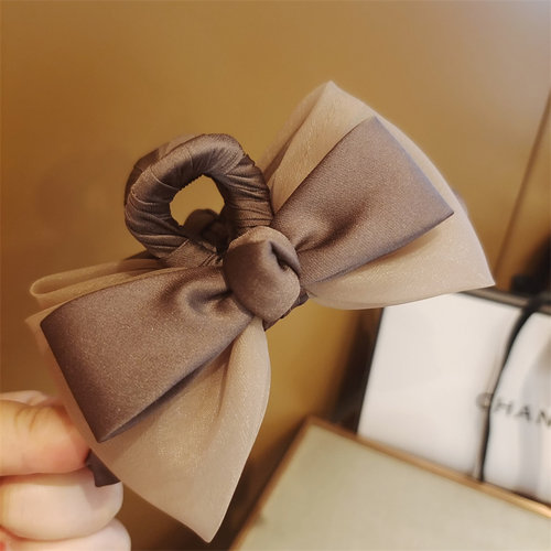 抓夹鲨鱼夹欧根纱布艺时尚轻奢