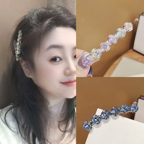 刘海发夹彩钻弯夹精致对夹碎发夹