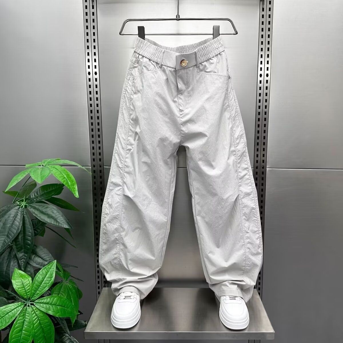 1506A/GY2440/P48弯刀休闲裤男宽松百搭时尚长裤痞帅阔腿哈伦裤2,男装休闲裤,星座1506A