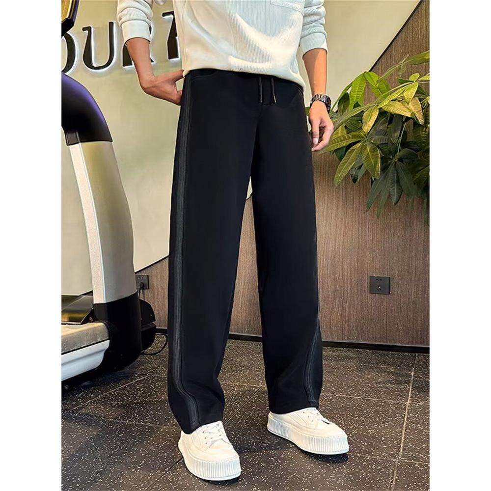 1506A/GY2520/P44春秋简约百搭青年灰色垂感直筒长裤2,男装休闲裤,星座1506A