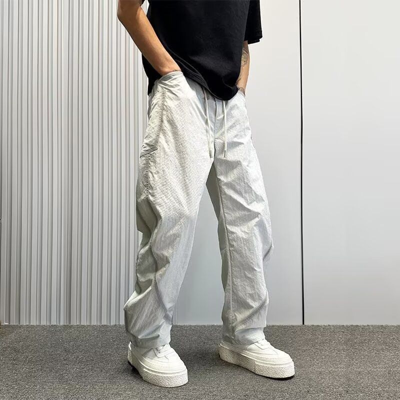 1506A/GY2450/P51弯刀直筒裤痞帅宽松阔腿裤春秋薄款速干男裤1图片