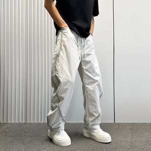 1506A/GY2450/P51弯刀直筒裤痞帅宽松阔腿裤春秋薄款速干男裤2图片