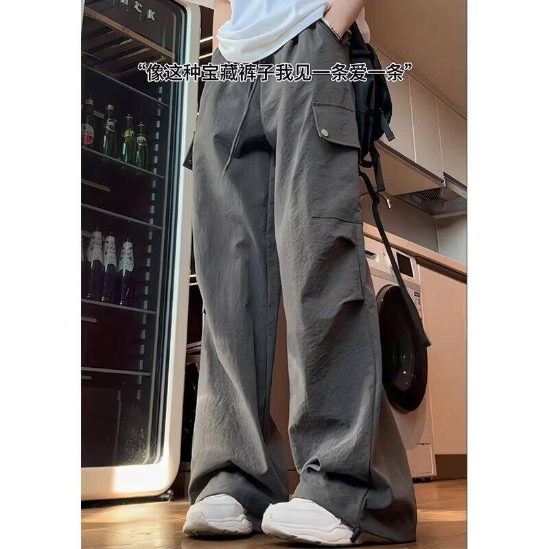 1506A/GM080/P32男宽松直筒休闲裤束脚裤子百搭ins港风潮男裤3图片