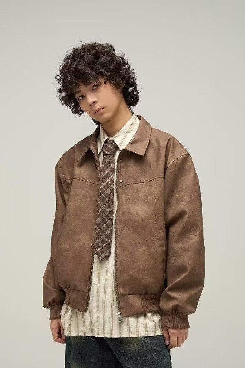 1506A/GW5070/P59秋冬美式复古做旧棕色皮衣外套男潮1,男装皮衣,星座1506A