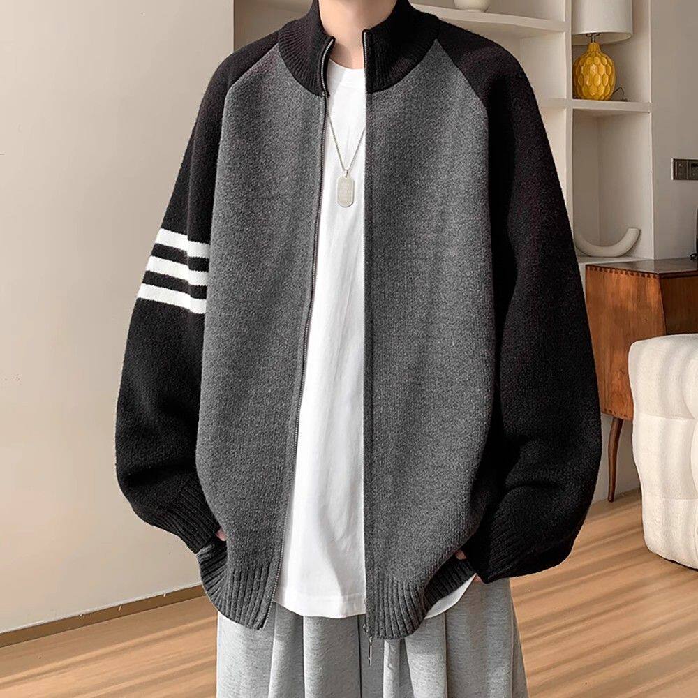 1506A/GMM0040/P53秋冬季韩系高级感冷淡风宽松针织衫，男装针织衫/毛衣，星座1506A